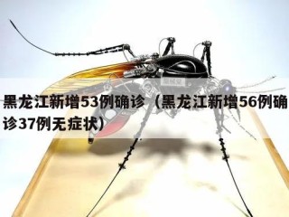 黑龙江新增53例确诊（黑龙江新增56例确诊37例无症状）